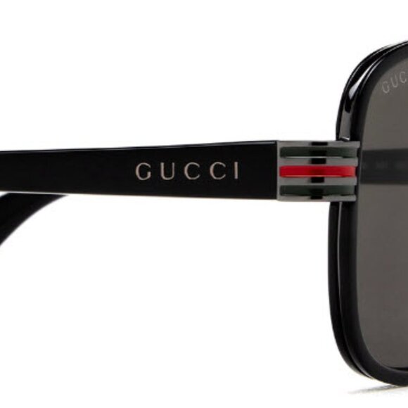 GUCCI PILOT SUNGLASSES GUCCI GG0448S 001 BLACK GREY EYEWEAR - Picture 7 of 8